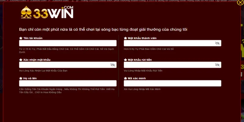 Những lưu ý để đăng ký 33win dễ dàng