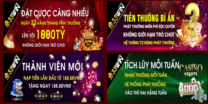 Tổng hợp các chương trình khuyến mãi 33win hot nhất